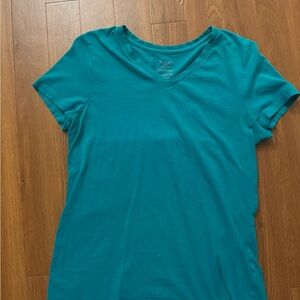 Faded Glory Teal Fitted Short Sleeve T-Shirt